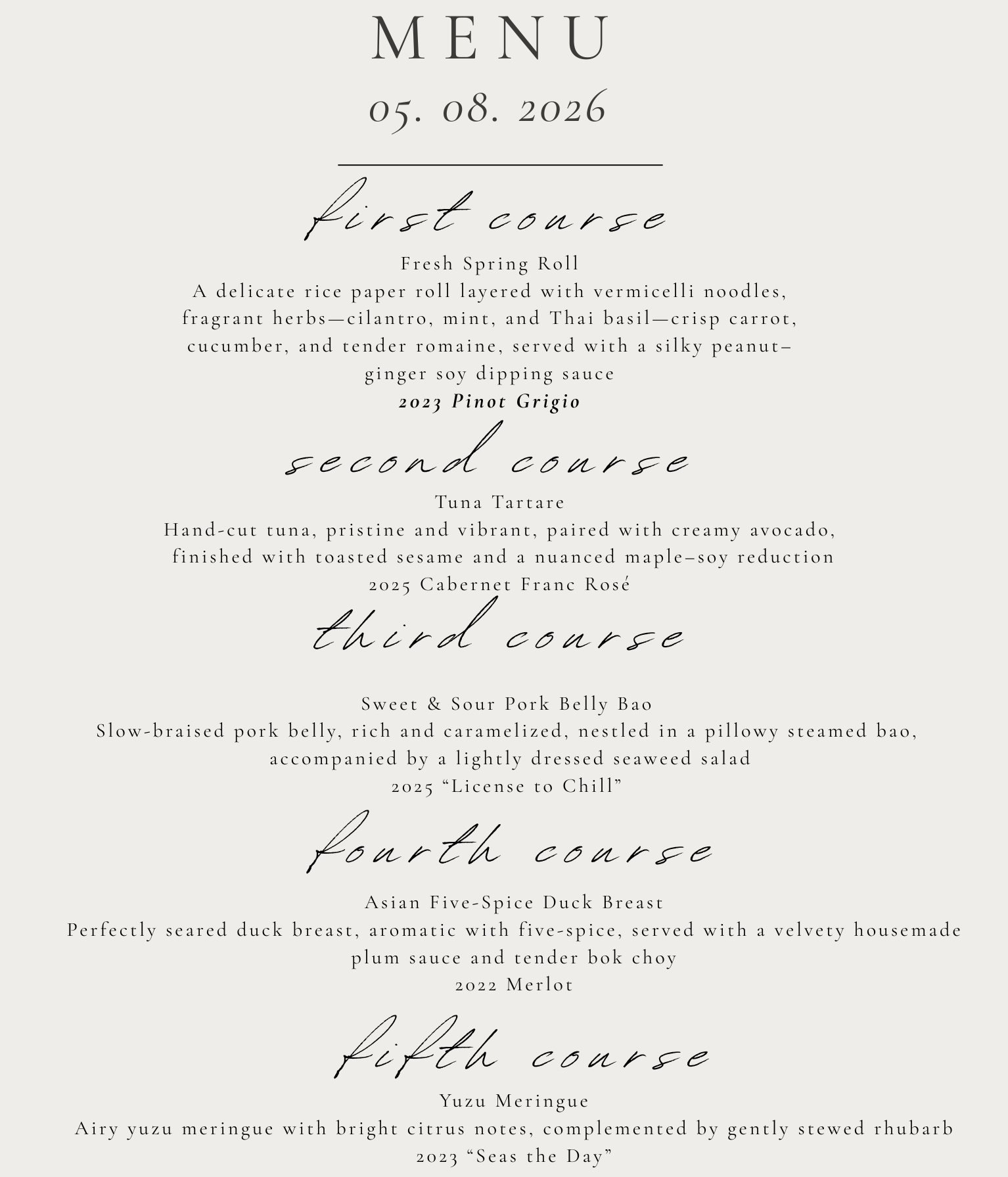 Asian inspired plates